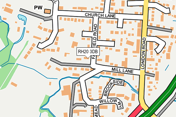 RH20 3DB map - OS OpenMap – Local (Ordnance Survey)