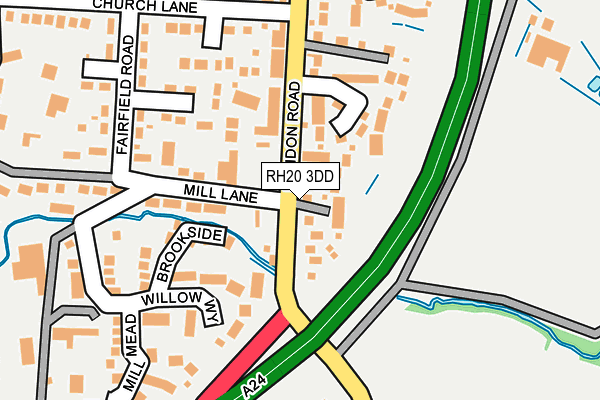 RH20 3DD map - OS OpenMap – Local (Ordnance Survey)