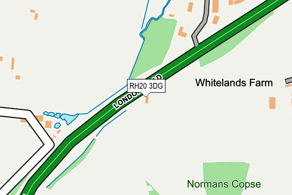 RH20 3DG map - OS OpenMap – Local (Ordnance Survey)