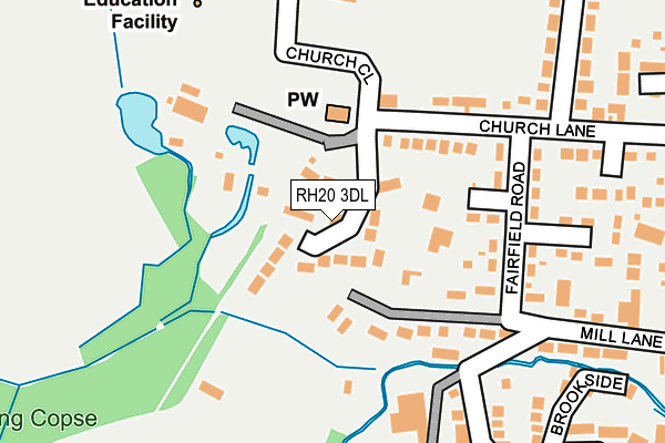 RH20 3DL map - OS OpenMap – Local (Ordnance Survey)