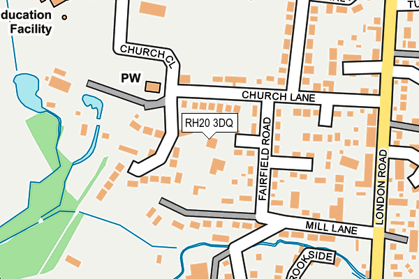 RH20 3DQ map - OS OpenMap – Local (Ordnance Survey)