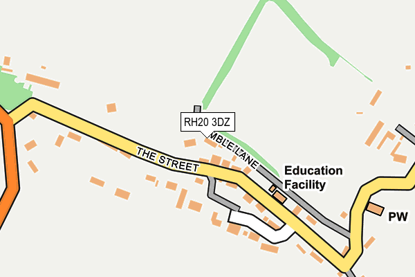 RH20 3DZ map - OS OpenMap – Local (Ordnance Survey)