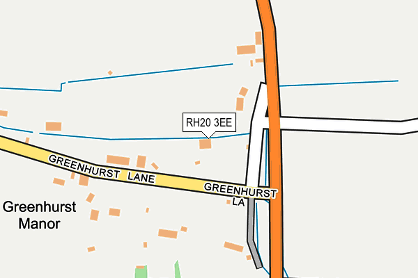 RH20 3EE map - OS OpenMap – Local (Ordnance Survey)