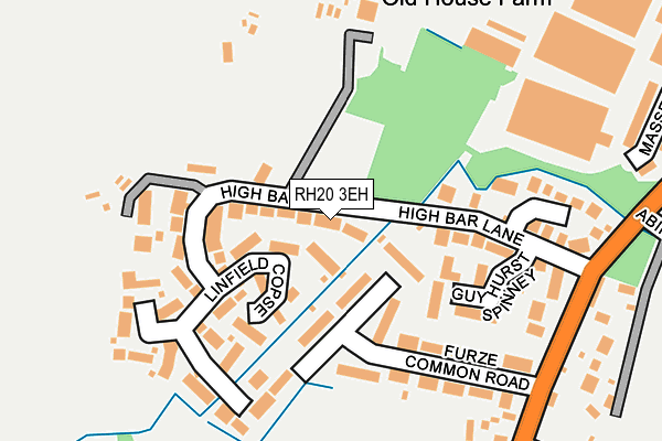 RH20 3EH map - OS OpenMap – Local (Ordnance Survey)