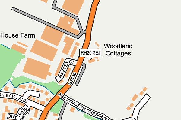 RH20 3EJ map - OS OpenMap – Local (Ordnance Survey)