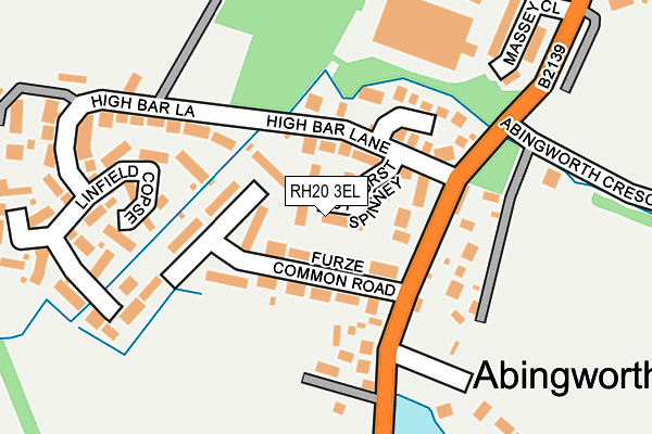 RH20 3EL map - OS OpenMap – Local (Ordnance Survey)