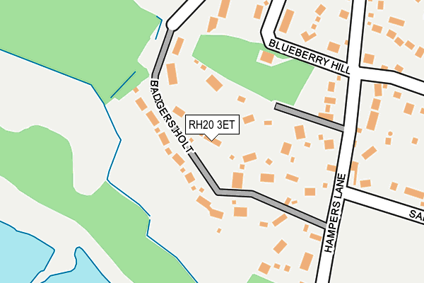 Map of BADGERS FIELD LIMITED at local scale