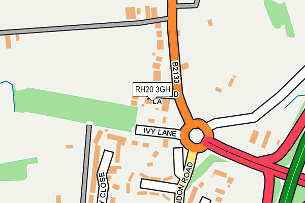 RH20 3GH map - OS OpenMap – Local (Ordnance Survey)
