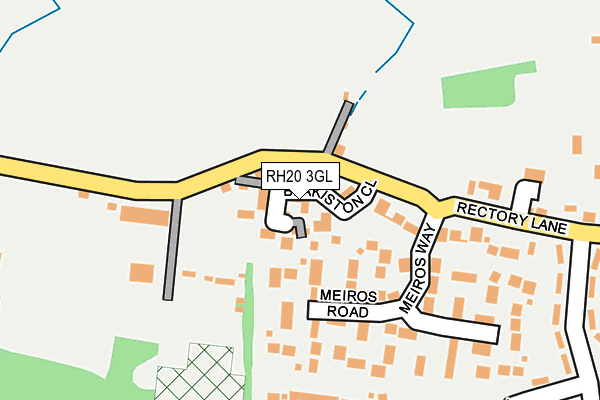 RH20 3GL map - OS OpenMap – Local (Ordnance Survey)