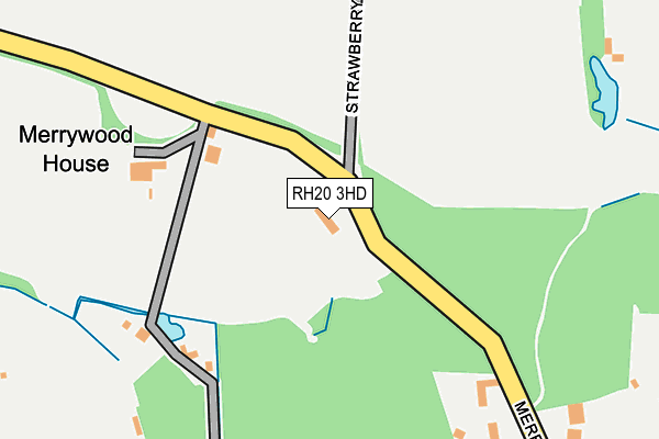 RH20 3HD map - OS OpenMap – Local (Ordnance Survey)