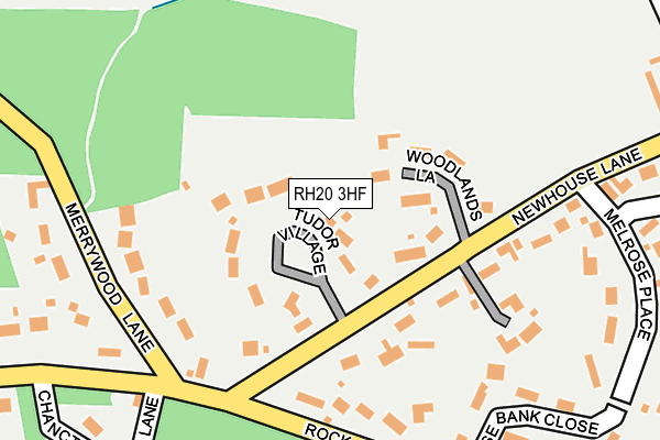 RH20 3HF map - OS OpenMap – Local (Ordnance Survey)