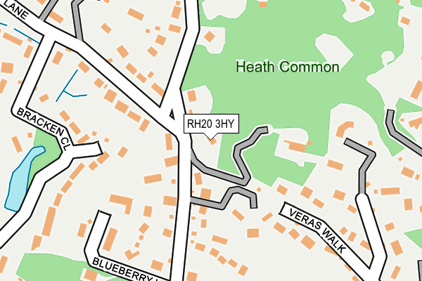 RH20 3HY map - OS OpenMap – Local (Ordnance Survey)