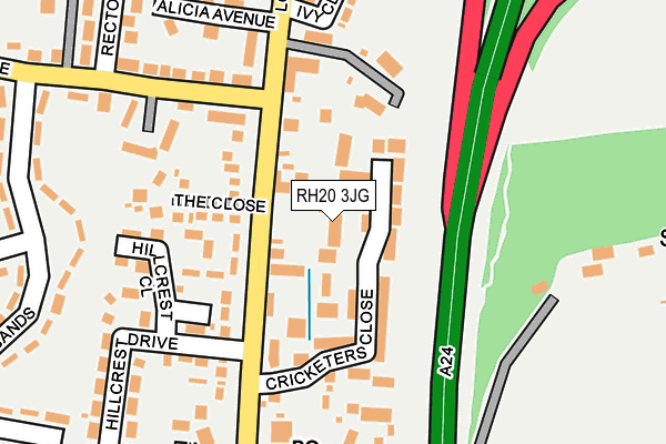 RH20 3JG map - OS OpenMap – Local (Ordnance Survey)