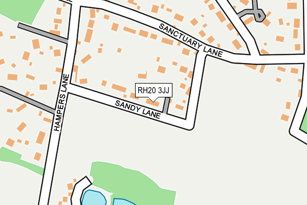 RH20 3JJ map - OS OpenMap – Local (Ordnance Survey)