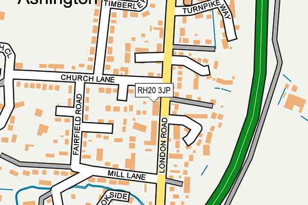 RH20 3JP map - OS OpenMap – Local (Ordnance Survey)
