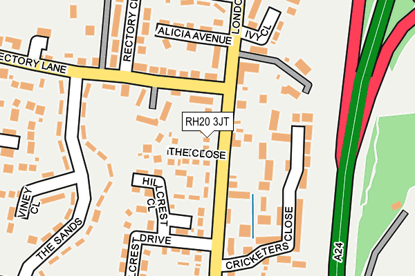 RH20 3JT map - OS OpenMap – Local (Ordnance Survey)