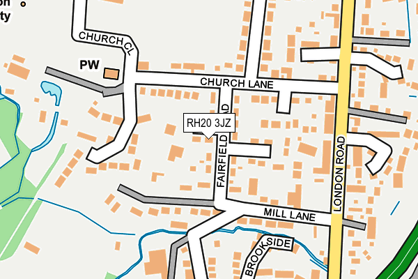 RH20 3JZ map - OS OpenMap – Local (Ordnance Survey)