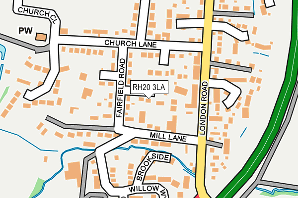 RH20 3LA map - OS OpenMap – Local (Ordnance Survey)