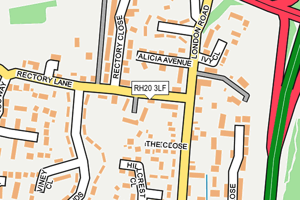 RH20 3LF map - OS OpenMap – Local (Ordnance Survey)