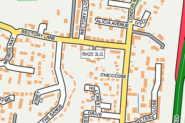 RH20 3LG map - OS OpenMap – Local (Ordnance Survey)