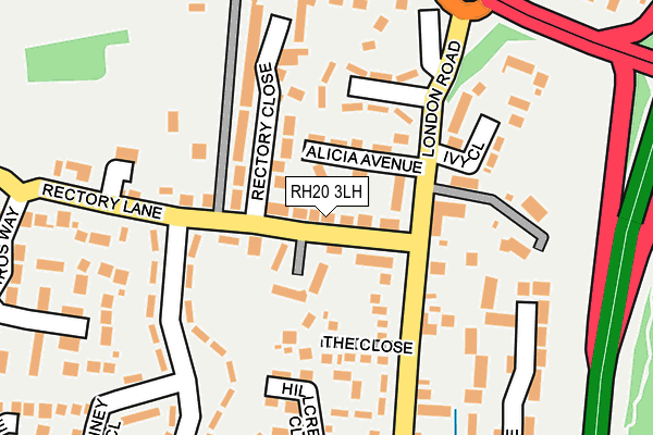 RH20 3LH map - OS OpenMap – Local (Ordnance Survey)