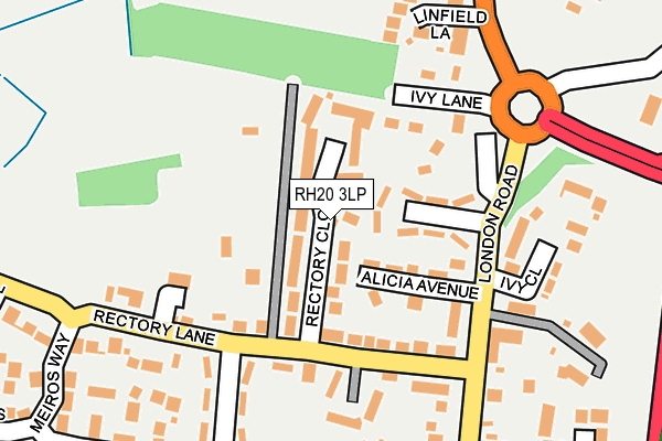 RH20 3LP map - OS OpenMap – Local (Ordnance Survey)