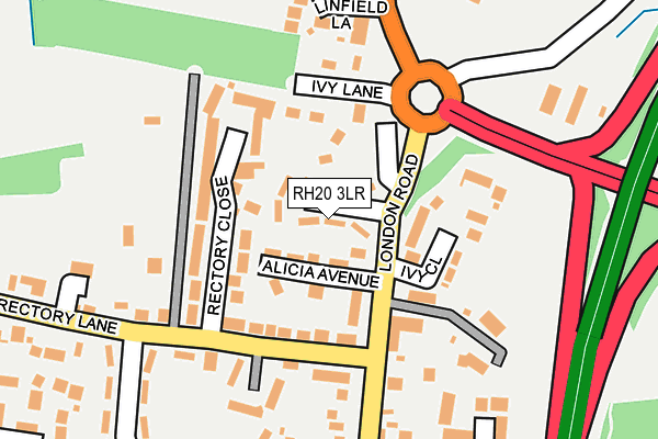 RH20 3LR map - OS OpenMap – Local (Ordnance Survey)