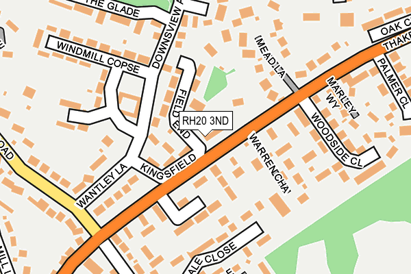 RH20 3ND map - OS OpenMap – Local (Ordnance Survey)