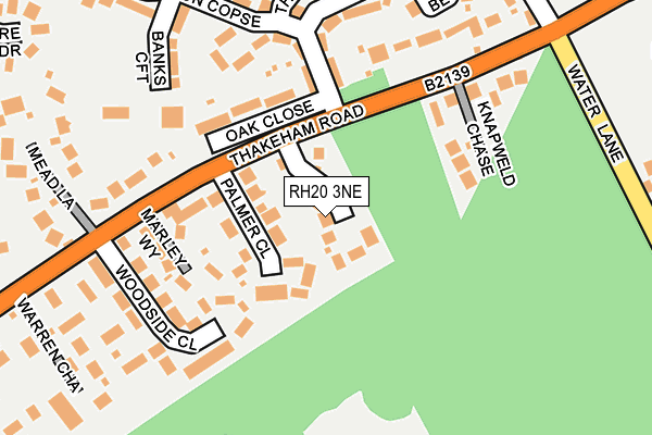 RH20 3NE map - OS OpenMap – Local (Ordnance Survey)