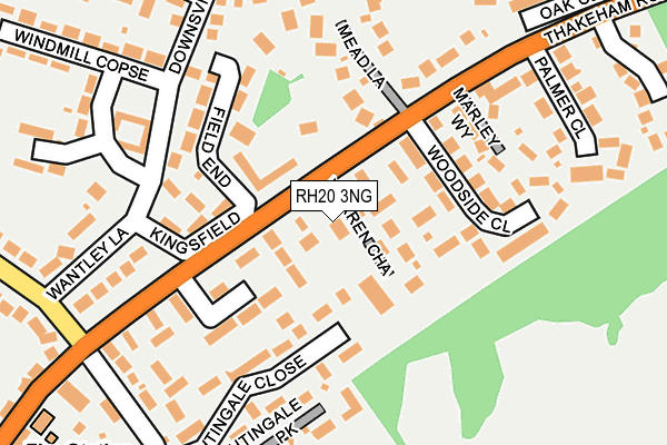 RH20 3NG map - OS OpenMap – Local (Ordnance Survey)