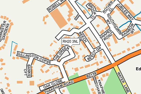 RH20 3NL map - OS OpenMap – Local (Ordnance Survey)