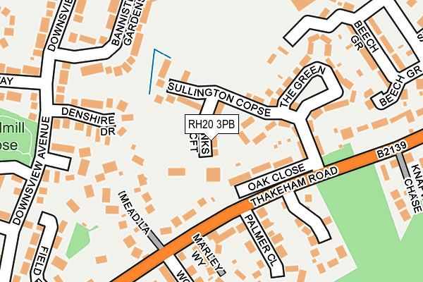 RH20 3PB map - OS OpenMap – Local (Ordnance Survey)