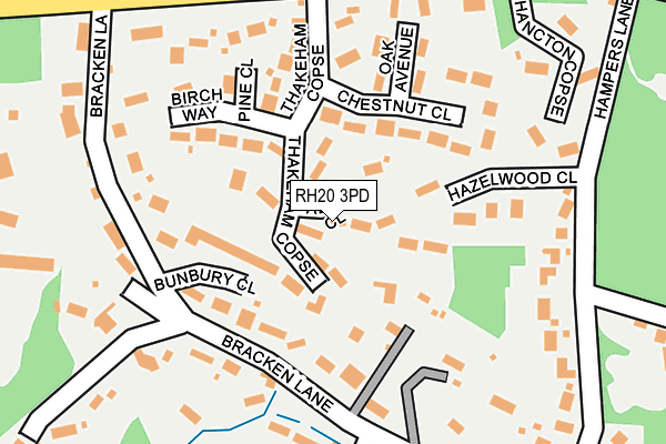 RH20 3PD map - OS OpenMap – Local (Ordnance Survey)