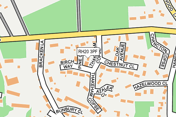 RH20 3PF map - OS OpenMap – Local (Ordnance Survey)