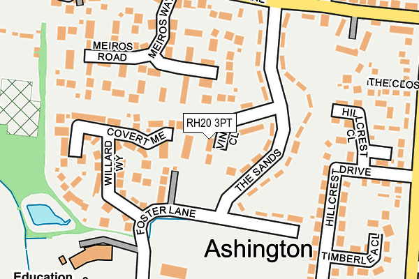RH20 3PT map - OS OpenMap – Local (Ordnance Survey)