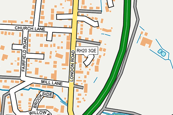 RH20 3QE map - OS OpenMap – Local (Ordnance Survey)