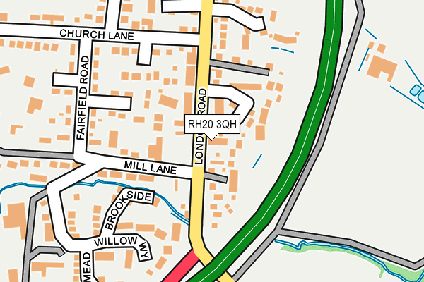 RH20 3QH map - OS OpenMap – Local (Ordnance Survey)