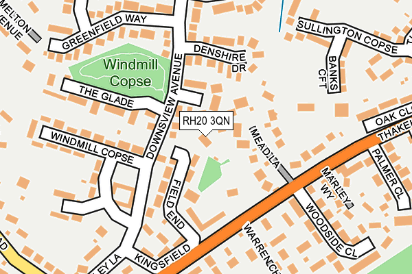 RH20 3QN map - OS OpenMap – Local (Ordnance Survey)