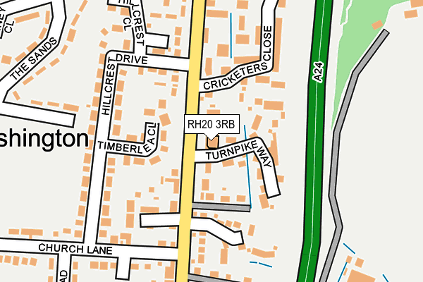 RH20 3RB map - OS OpenMap – Local (Ordnance Survey)