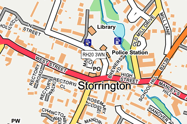 RH20 3WN map - OS OpenMap – Local (Ordnance Survey)