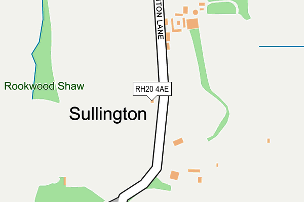 RH20 4AE map - OS OpenMap – Local (Ordnance Survey)