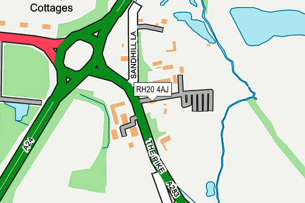 RH20 4AJ map - OS OpenMap – Local (Ordnance Survey)