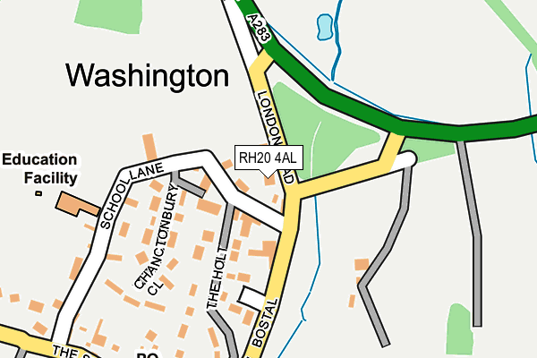 RH20 4AL map - OS OpenMap – Local (Ordnance Survey)