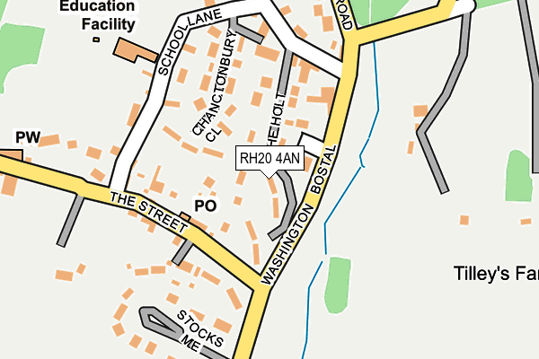 RH20 4AN map - OS OpenMap – Local (Ordnance Survey)