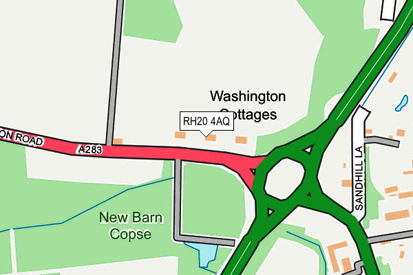 RH20 4AQ map - OS OpenMap – Local (Ordnance Survey)