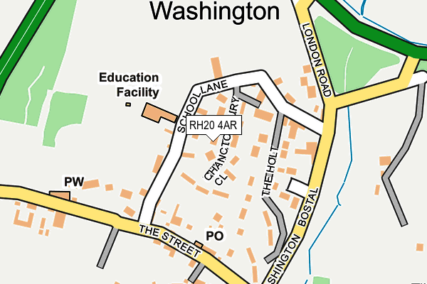 RH20 4AR map - OS OpenMap – Local (Ordnance Survey)
