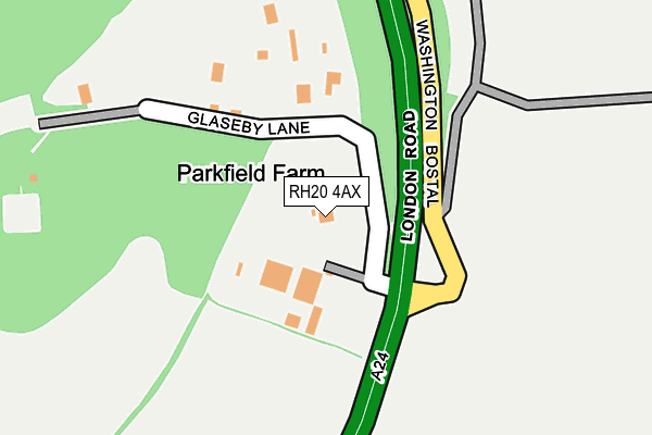 RH20 4AX map - OS OpenMap – Local (Ordnance Survey)