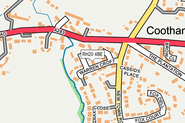 RH20 4BE map - OS OpenMap – Local (Ordnance Survey)