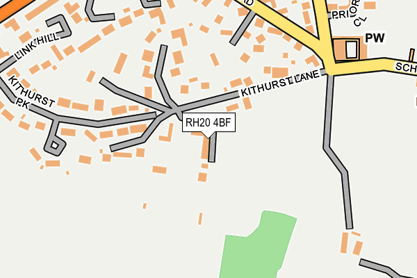 RH20 4BF map - OS OpenMap – Local (Ordnance Survey)