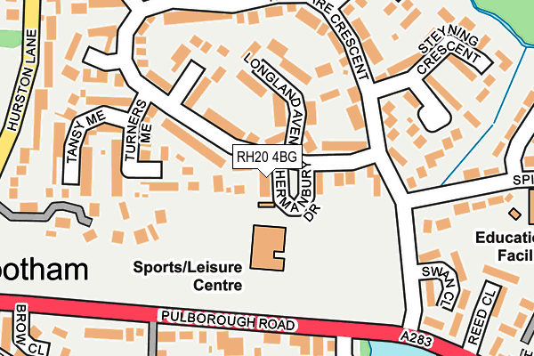 RH20 4BG map - OS OpenMap – Local (Ordnance Survey)